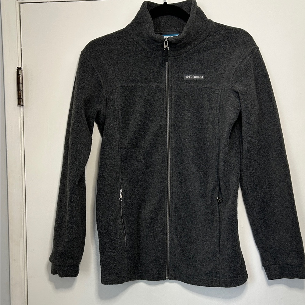 Columbia Charcoal Full-Zip Jacket 2 Zipper Pockets Size L